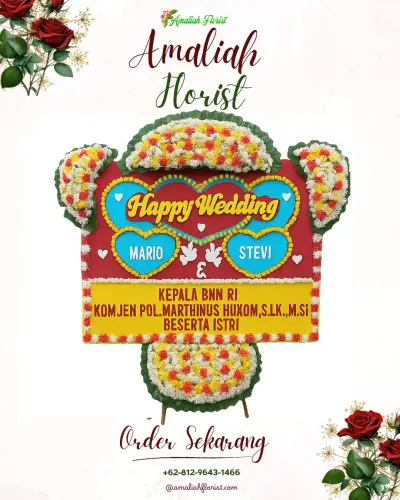 Karangan Papan Bunga Pernikahan di Tanimulya